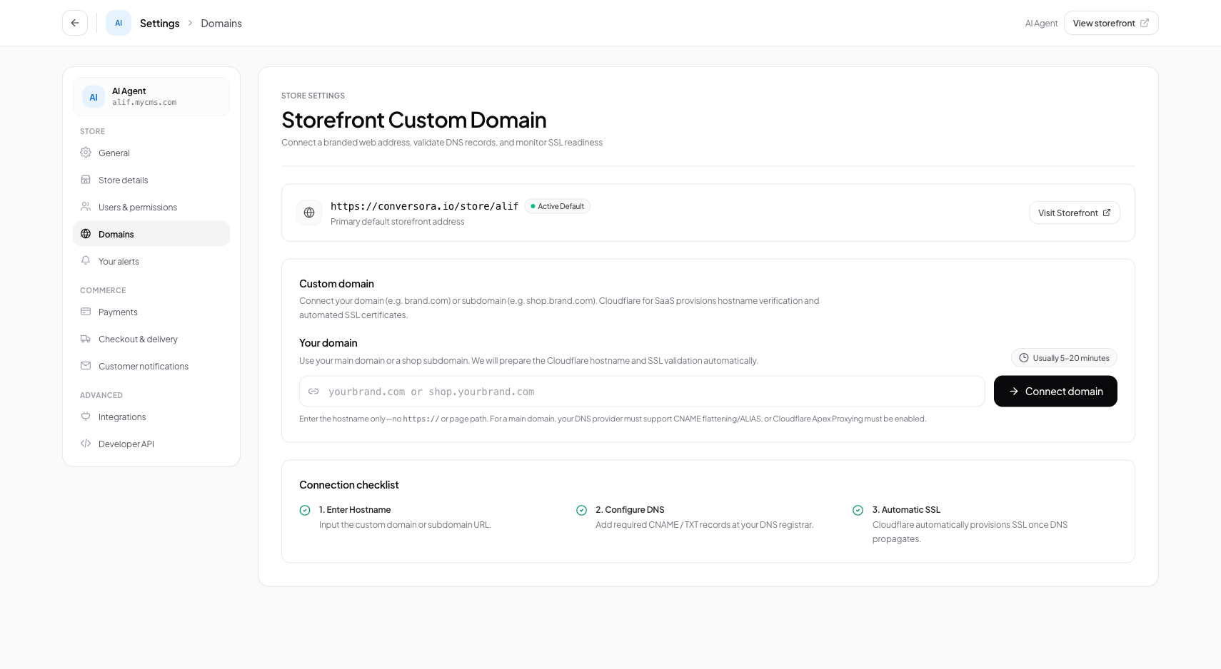 Connecting a Custom Domain (CNAME & A Records Setup)